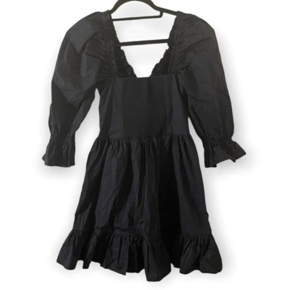 NEW Hill House Home The Samantha Dress in Black Poplin Size XS NWT - Picture 5 of 7
